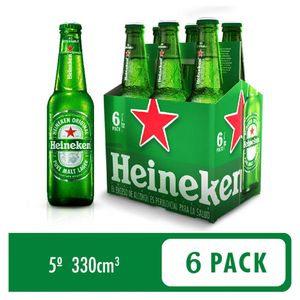 Cerveza Heineken 6 pack botella x330ml