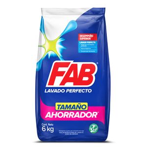 Detergente Fab polvo lavado perfecto x6kg