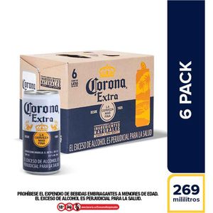 Cerveza Corona lata x6unds x269ml c-u