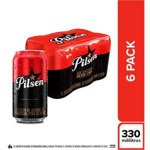 Cerveza Pilsen lata x6 unds x330ml