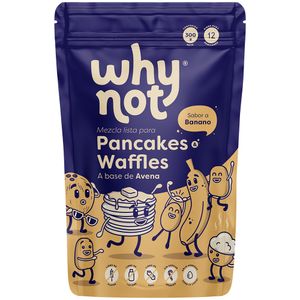 Mezcla Why Not pancakes & waffles avena sabor banano x300g