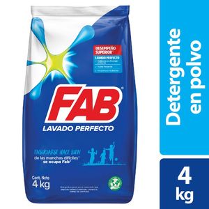 Detergente Fab floral en polvo x4kg