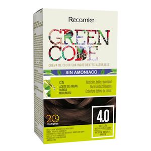 Crema de color Green Code Recamier tono 4.0 castaño mediano natural x1und