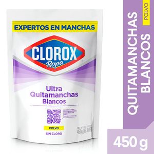 Quitamanchas ultra Clorox ropa blancos en polvo x450g