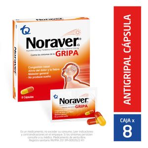 Antigripal Noraver gripa plegadiza 8 cápsulas