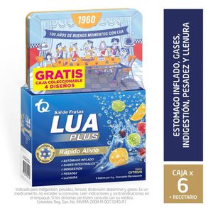 Sal De Frutas Lua Plus 6 sobres gratis caja metálica