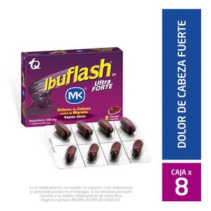 Ibuflash MK ultra forte caja x 8 cápsulas