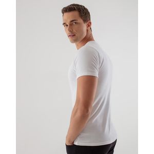 Camiseta slim fit en Algodón sostenible masculino DUO  BETHOVEEN PUNTO B LANCO