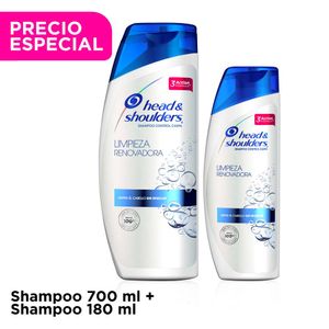 Shampoo Head & Shoulders Limpieza Renovadora x700mL + Shampoo x180mL