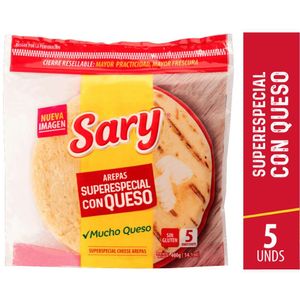 Arepas Sary Superespecial con queso x5und x400g