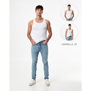 Duo camisilla silueta ajustada en Algodón MADIZ X2 GEF