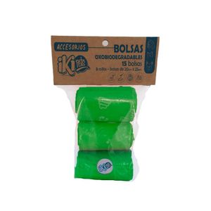Paquete de bolsas oxobiodegradables Iki Pets x 3 rollos
