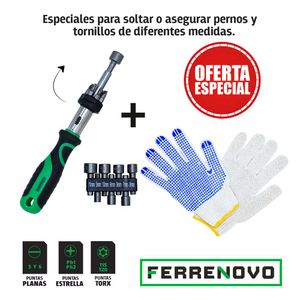 Kit atornillador Rachet gratis Guantes More Products