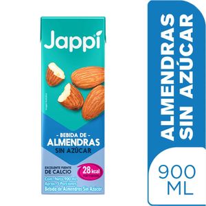 Bebida de almendras Jappi sin azúcar x900ml