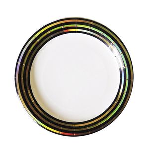 Plato ecológico lujo de 9" dorado Nico x8und