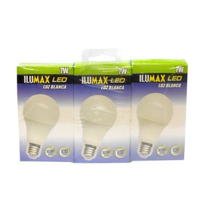 Bombillo LED Buld 7W E27 pack x 3 und Ilumax