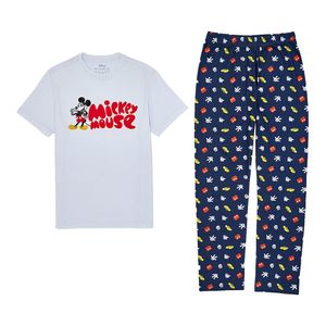Pijama masculina manga corta estampada- pantalon largo ref jms26 MICKEY