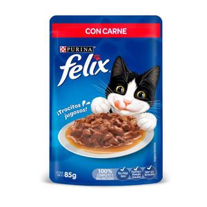 Alimento húmedo para gatos Felix carne en salsa x85g