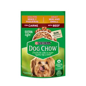Alimento húmedo para perros Dog Chow Adultos minis y pequeños carne x100g