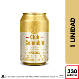 Cerveza Club Colombia Dorada lata x330ml
