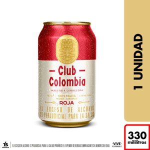 Cerveza Club Colombia Roja lata x330ml