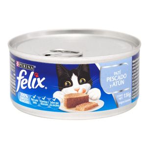 Alimento húmedo para gatos Felix pescado y atún en salsa x156g