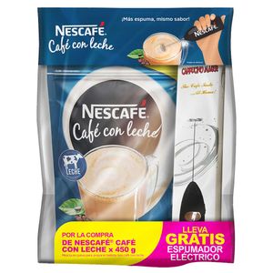 Café Nescafé con leche en polvo x450g gratis espumador eléctrico