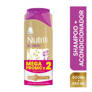Shampoo Nutrit keratmax x 600ml + Acondicionador x 550ml