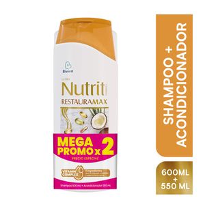 Shampoo Nutrit restaumax x 600ml + acond x 550ml