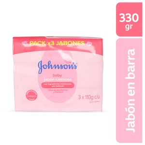 Jabón bebé Johnson's humectante tripack x110g c/u