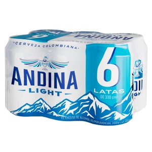 Cerveza Andina Light Lata x6und x330ml c/u