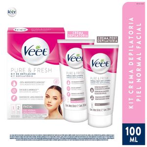 Crema depilatoria Veet kit facial x2und x50ml