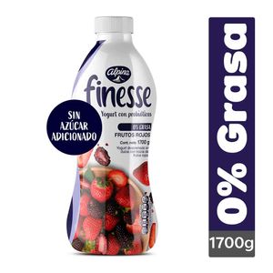 Yogurt Finesse 0% grasa frutos rojos x1700g