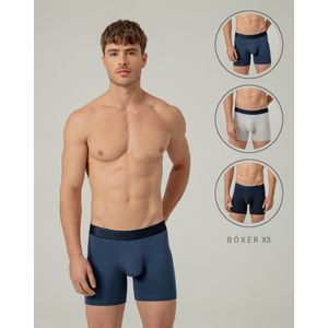 Boxer medio en Algodón Masculino surtido SURAT X3 PUNTO BLANCO