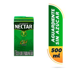 Aguardiente Nectar club sin azúcar x 500 ml
