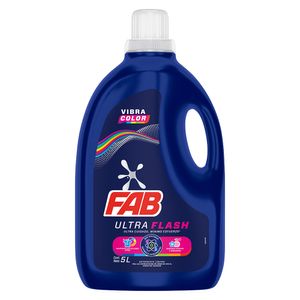 Detergente Fab ultra flash líquido vibra color x5l