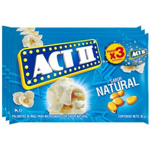 Palomitas Act ll natural x3und x80g c/u