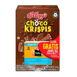 Cereal Choco Krispis x630g + Jugo Del Valle x6und