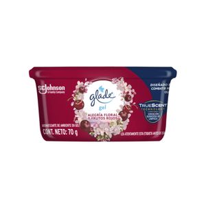 Ambientador en gel Glade alegría floral frutos rojos en lata x70g