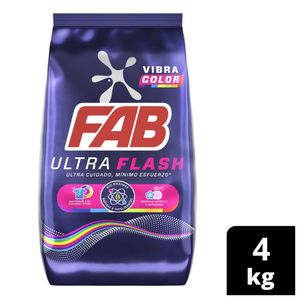 Detergente en polvo Fab ultra color x4kg