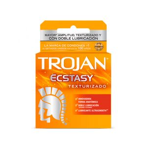 Condones Trojan ecstasy texturizado x2und