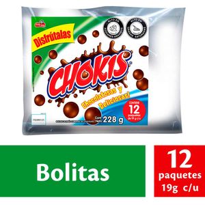 Bolitas de Chocolate Chokis 12 Und x 228g