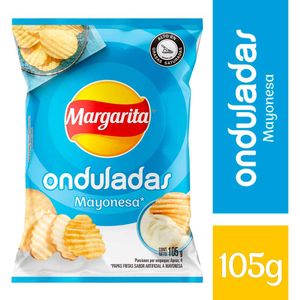 Papas fritas Margarita Onduladas mayonesa x105g