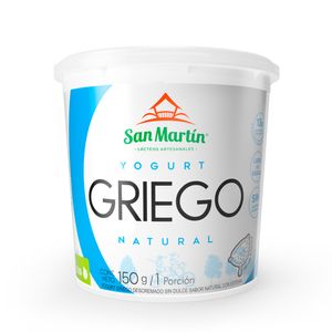 Yogurt griego San Martin natural con stevia x150g