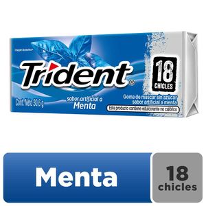 Chicle Trident Menta sin azúcar x18 chicles