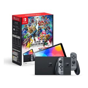 Consola Nintendo Switch OLED + Voucher Juego Super Smash Bros + 3 Meses Online