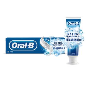 Pasta Dental Anticaries Con Flúor Oral-B Extra Blancura Con Bicarbonato x58ml