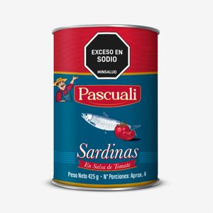 Sardinas Pascuali en salsa tomate pascuali x425g