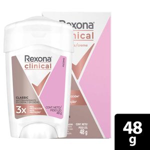 Desodorante Rexona en Crema Mujer Clinical Solid Classic x48g