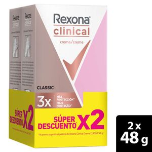 Desodorante Rexona clinical mujer x2und x48g c-u precio especial